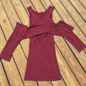 Wear Multi-way Dress | Color: wine burgundy